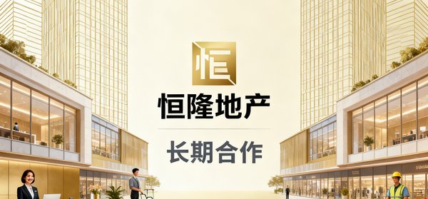 恒隆地产品牌标识,双方在高端商业综合体物业管理领域建立了长期合作